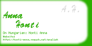 anna honti business card